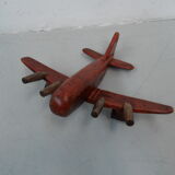 Avion jouet en bois vintage
