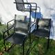 4 Matteo Grassi armchairs in black leather