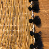 Braided placemats with pompoms