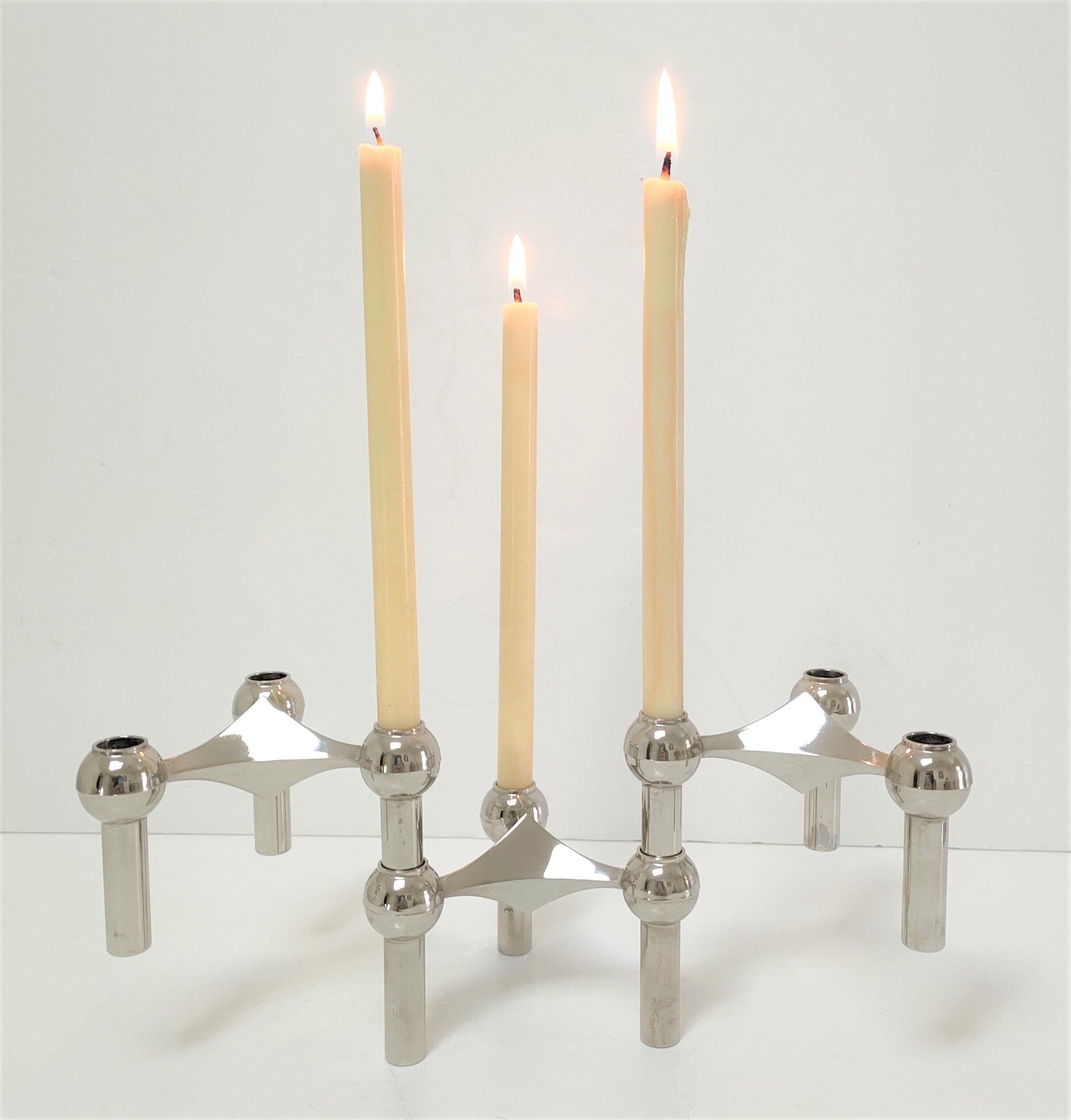 Three candle holders Fritz Nagel and Caesar Stoffi for BMF