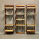 Suite de 3 étagères modulables design scandinave 1960