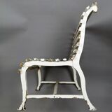 Banc d'enfant en bois peint