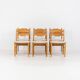 Set of 6 brutalist chairs in oak by Henning Kjaernulf