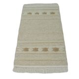 Moroccan berber carpet tunisian wool beige salmon