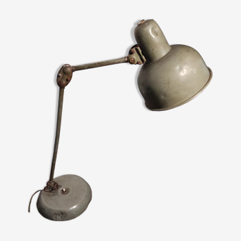 Lampe de bureau d'atelier deux bras 1940