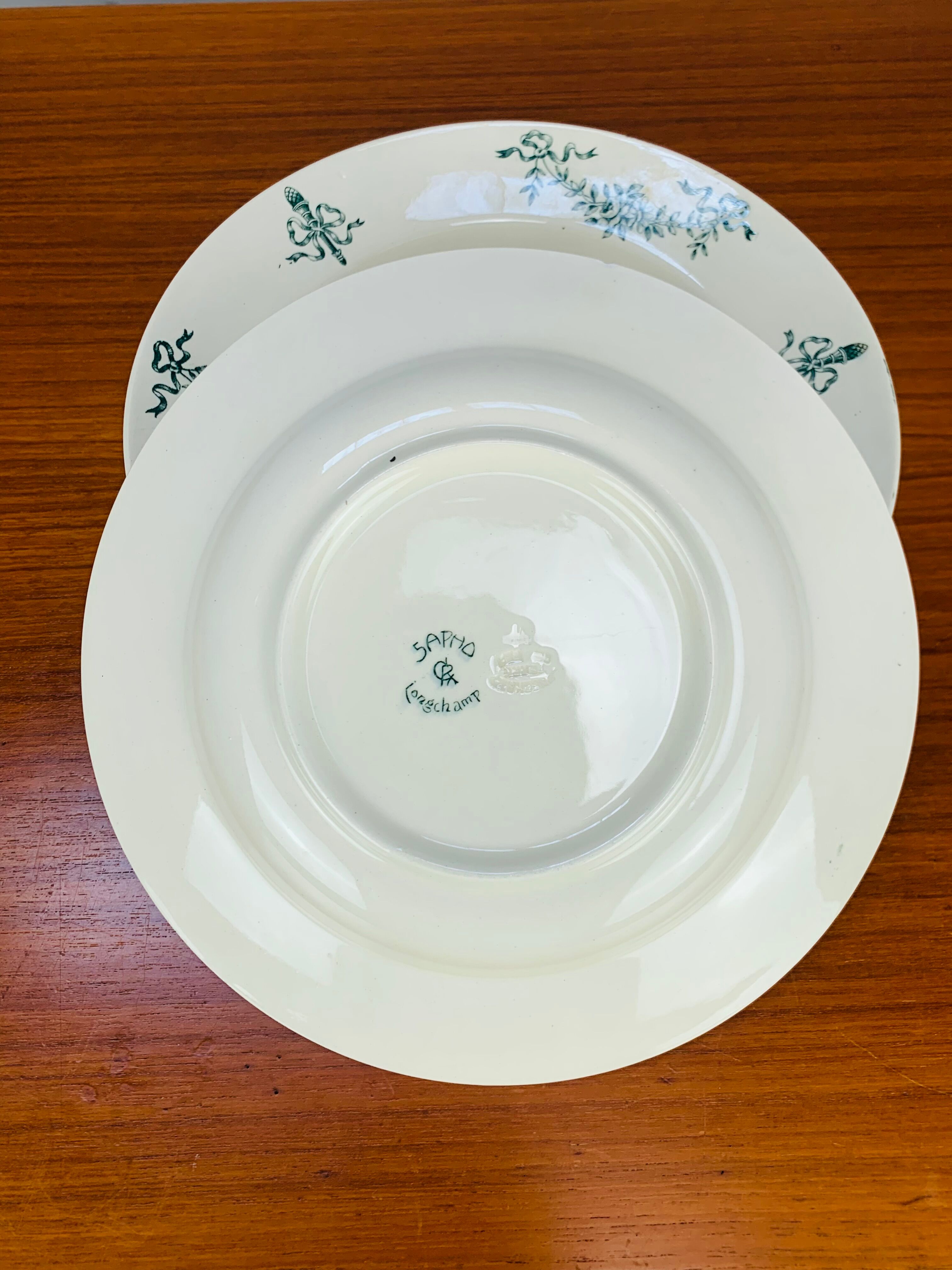 4 Sapho Longchamp iron earth soup plates