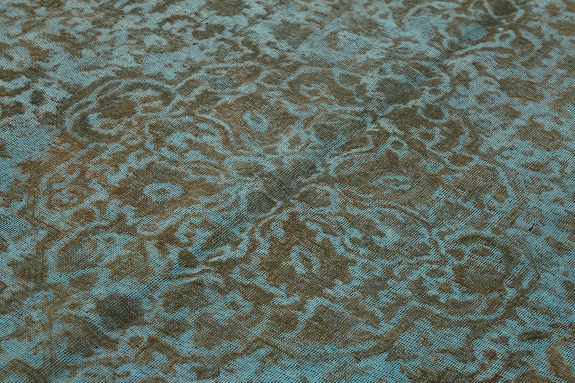 Handmade Oriental Contemporary 1980s 243 cm x 332 cm Blue Wool Carpet