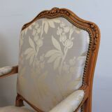 Pair of Louis XV style cabriolet armchairs