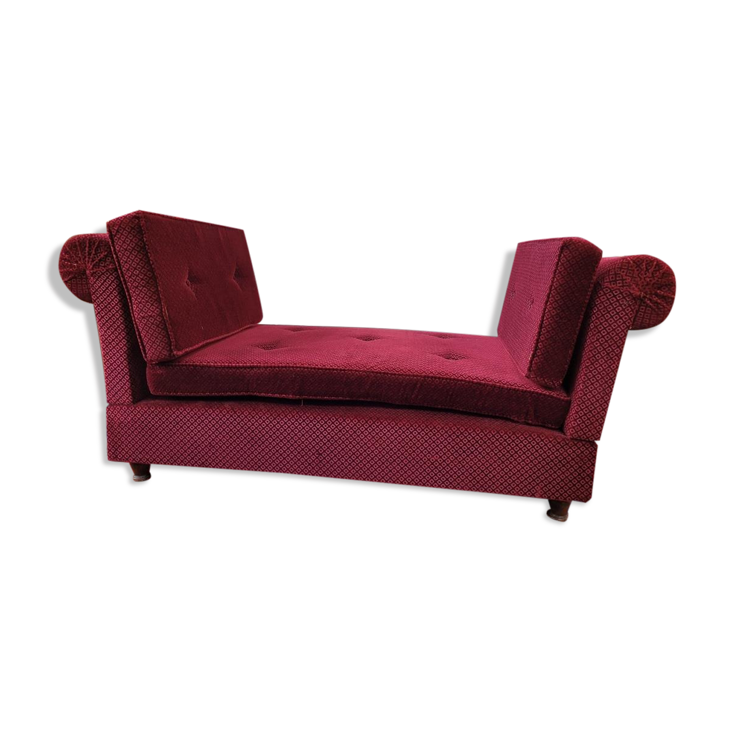 Burgundy red velvet meridian 50s