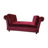 Burgundy red velvet meridian 50s