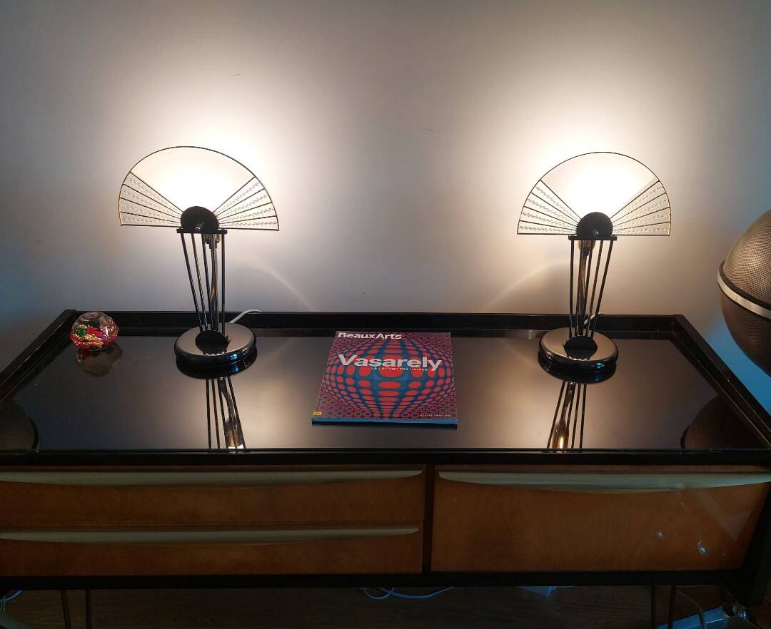 Pair of art deco lamps