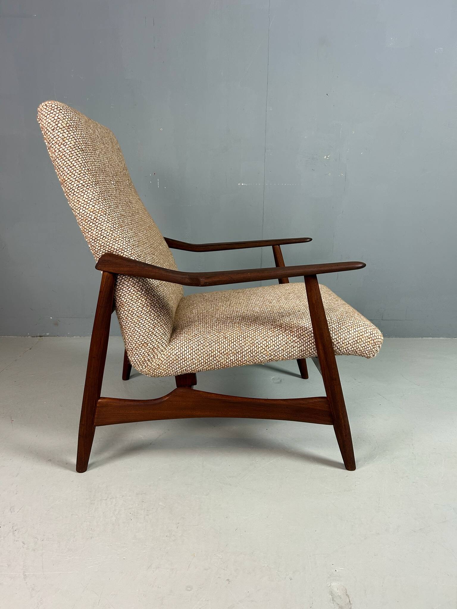 Danish teak armchair newly upholstered, 1960s