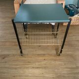 Table desserte vintage range vinyles