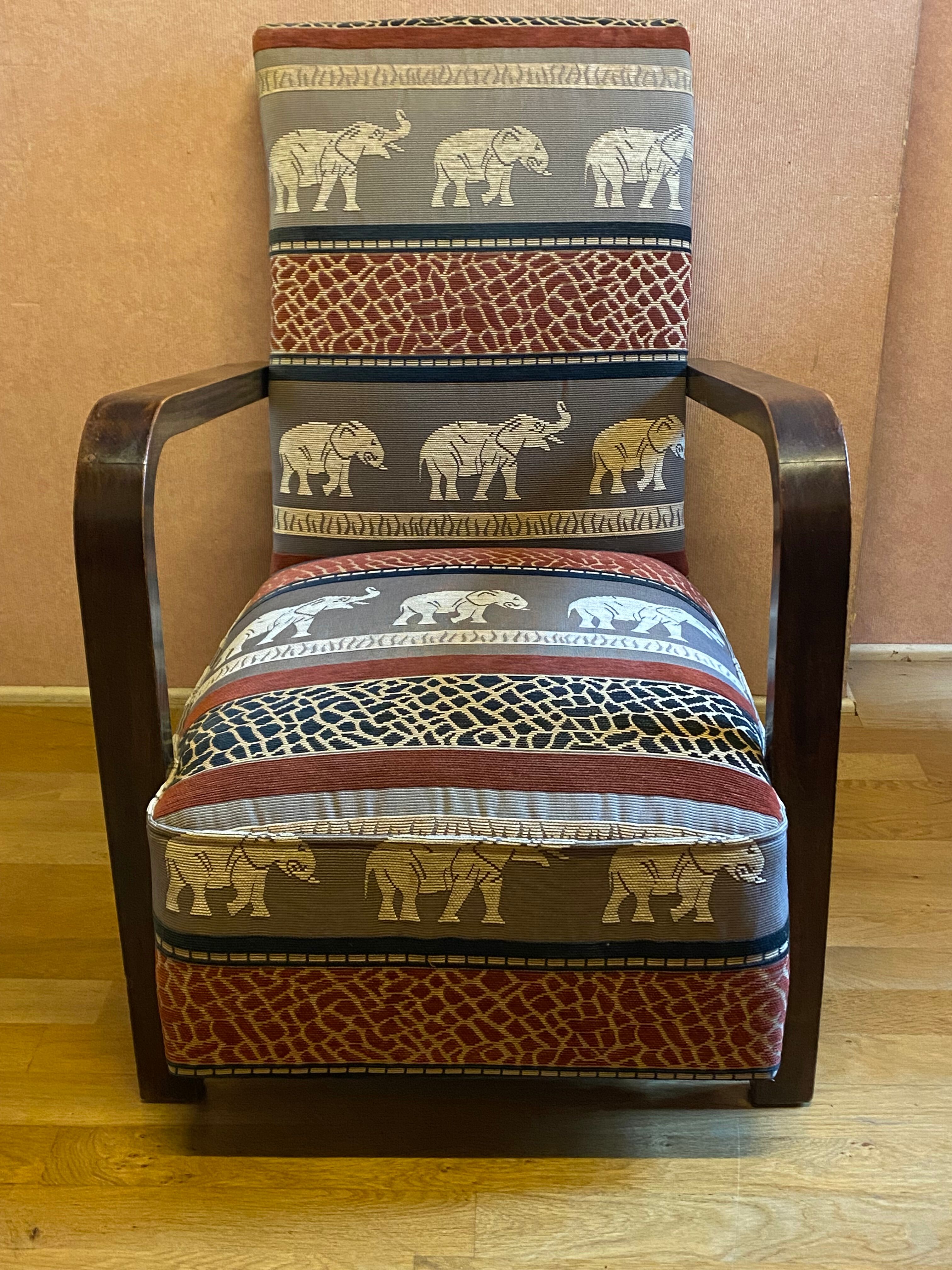 Fauteuil aux éléphants, années 40