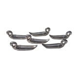 Box of 6 knife holders shaped swan in faience