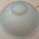 Art Deco ceiling lamp/chandelier in white pressed molded glass in working order