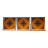 Triptych of kinetic compositions - Victor Vasarely - Editions du G