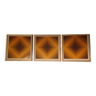 Triptych of kinetic compositions - Victor Vasarely - Editions du G