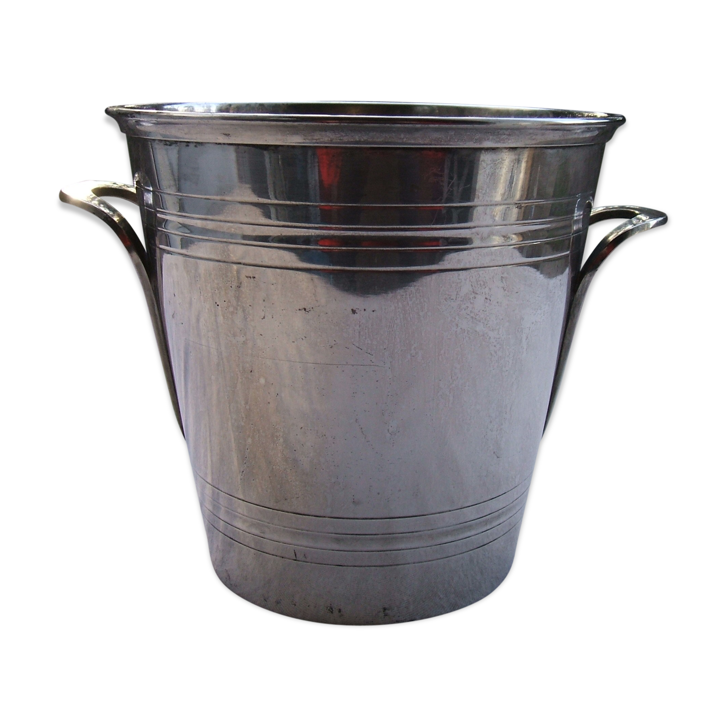 Bucket a champagne metal argente art deco
