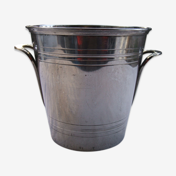 Bucket a champagne metal argente art deco