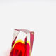 Vase Flavio Poli pour Seguso - Sommerso - Murano rouge et jaune