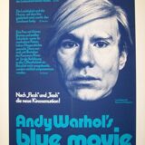 Affiche cinéma originale .Andy Warhol.Blue movie.entoilée