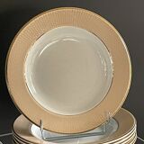 6 deep plates from L'Amandinoise model "Chamois" beige in very good condition.