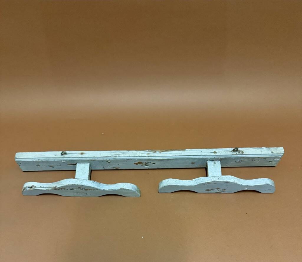 old wooden coat rack