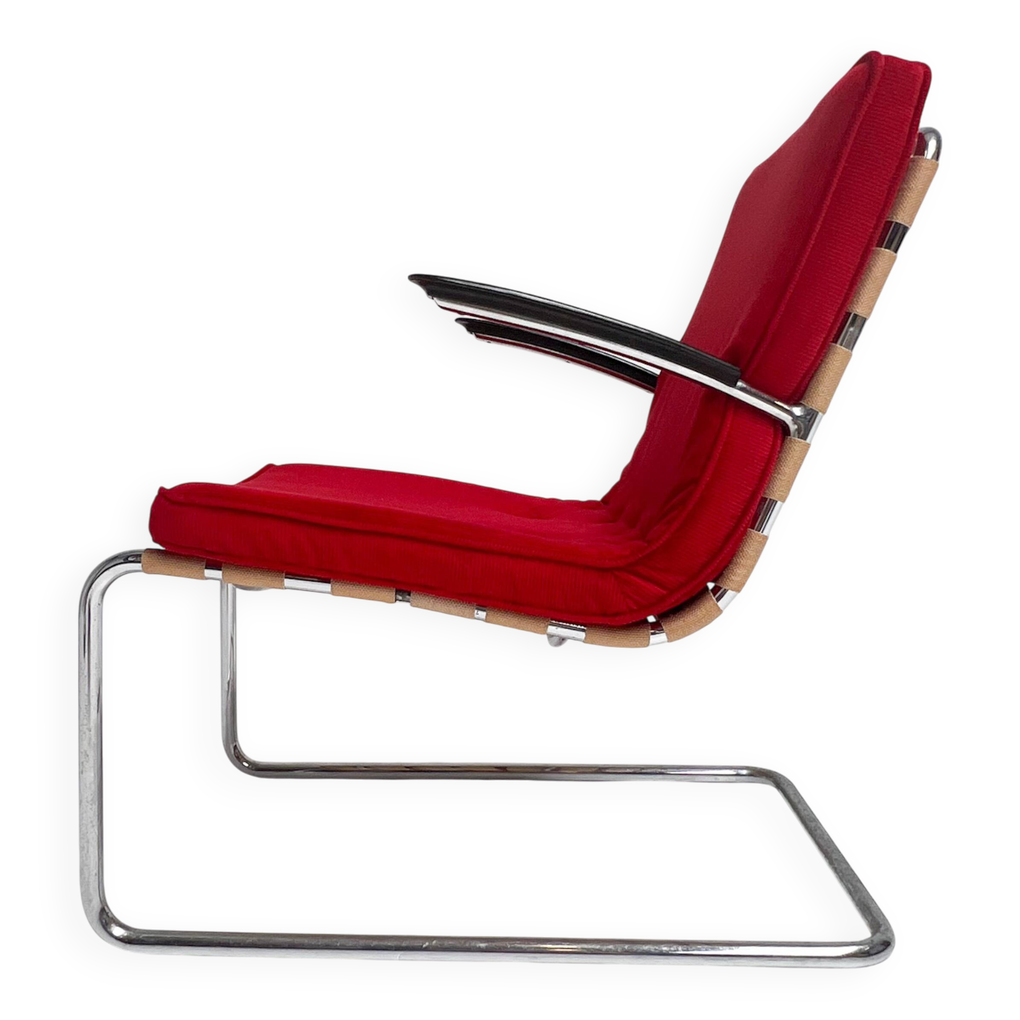 Zeer unieke Gispen 411 fauteuil uit de 1930’s. Uniek, omdat dit model sinds