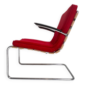 Zeer unique fauteuil Gispen 411 des années 1930. Uniek, omdat dit model sins