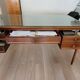 Bureau style notaire bois et cuir