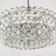 Grand lustre en laiton nickelé Bakalowits avec cristaux en diamant, Autriche, 1950