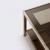 Table basse Belgo Chrom plaquée or 23 carats 1970