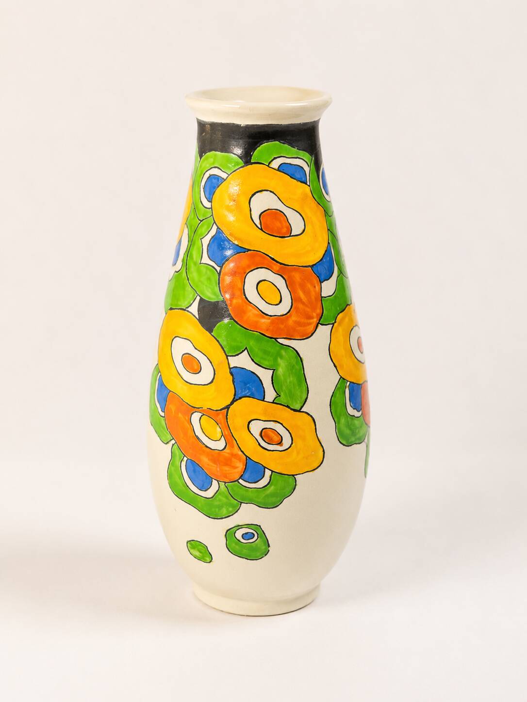 Art Deco vase by Charles Catteau for Boch Frères, decor D.1197, Belgium 32cm