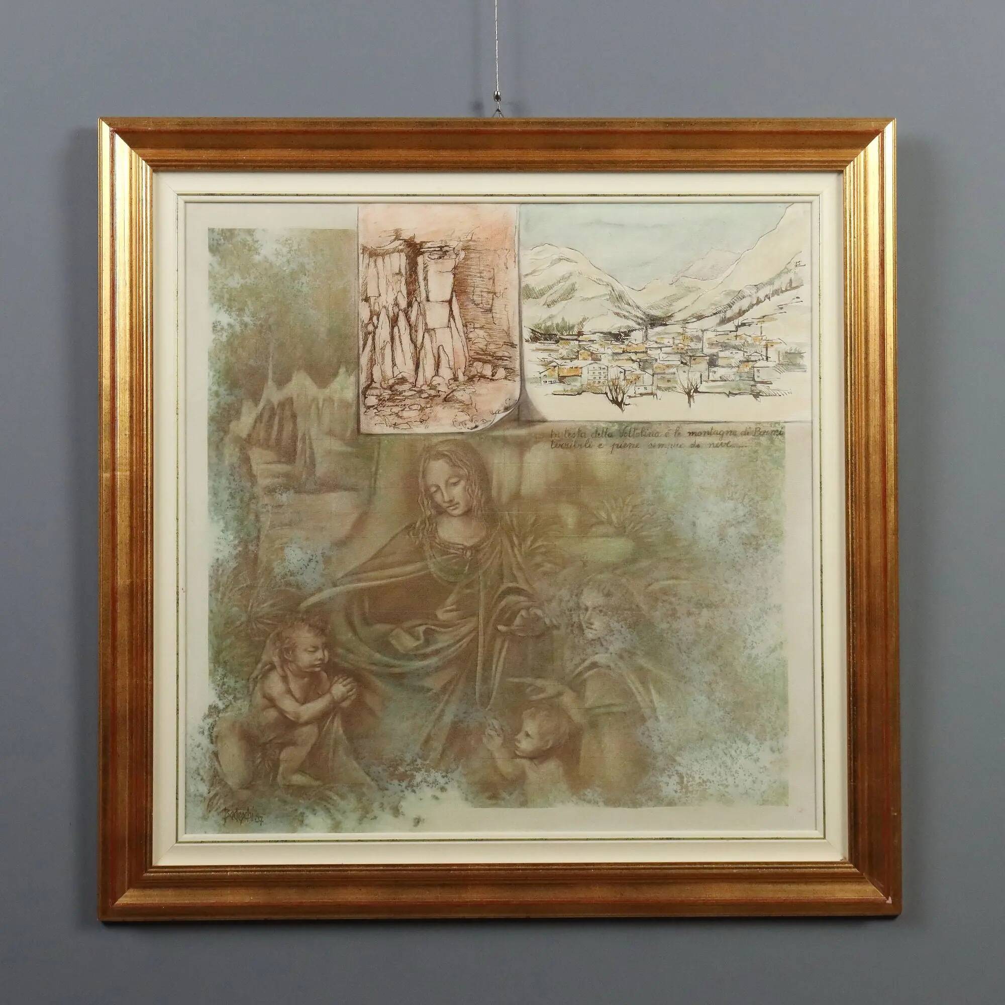Peinture moderne signée Nevio Bedeschi « Relations For a Hypothesis » 1987