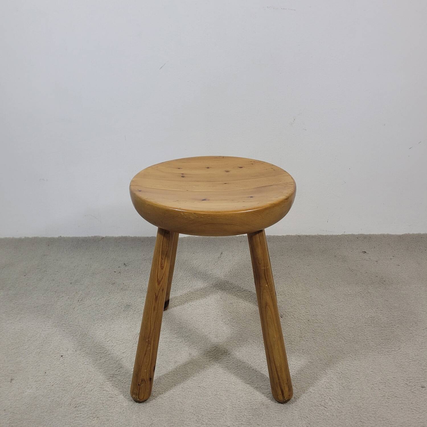 Vintage solid pine stool