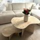 Cloud duo travertine coffee table