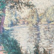 Pierre Thomas (1865-1930) — Riverbank in Limousin, oil on canvas