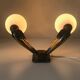 Pair of wall light vintage bronze swallows Annees 50