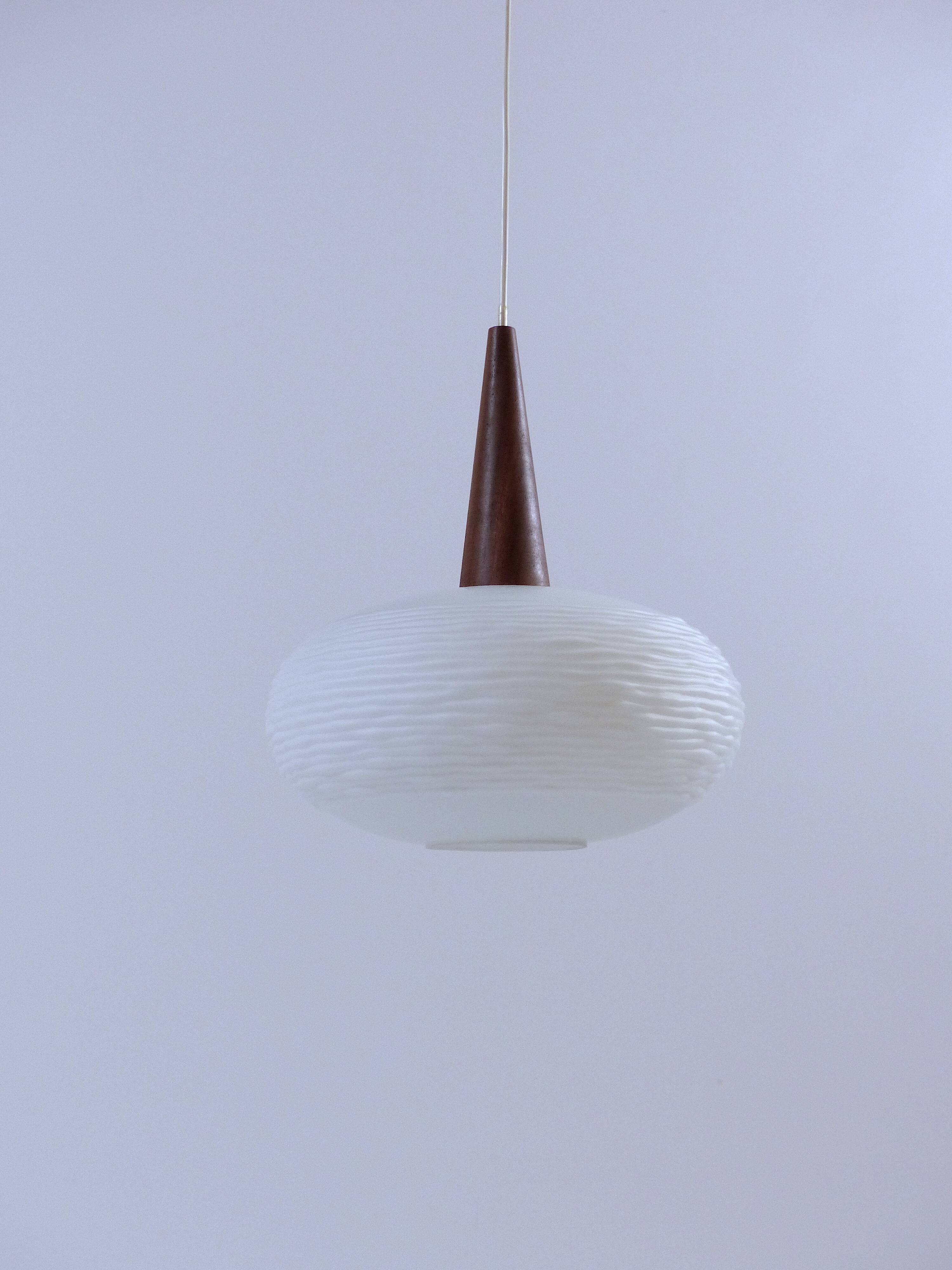 Opalin hanging lamp Louis Kalff