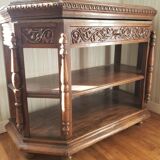 Solid wood marble console / server