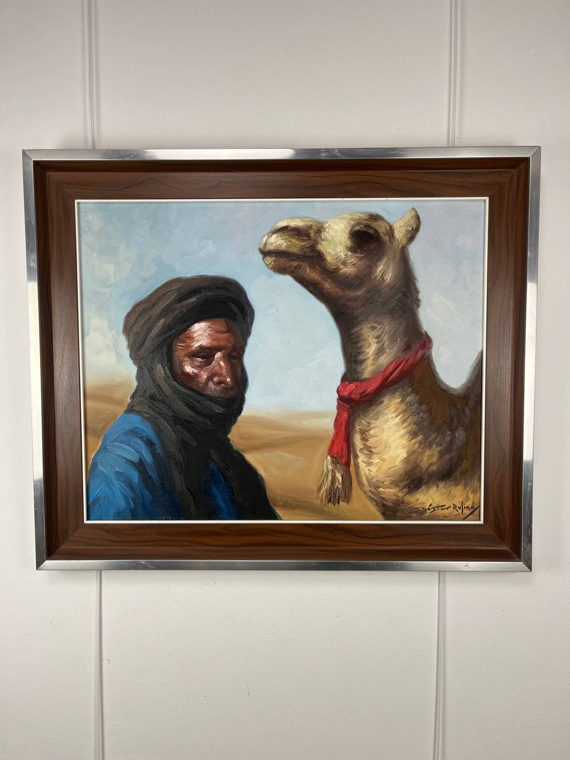 Orientalist painting, Tuareg signed Nestor Rufino