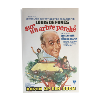 Cinema poster "On a tree perched" Louis De Funes 37x55cm 1971