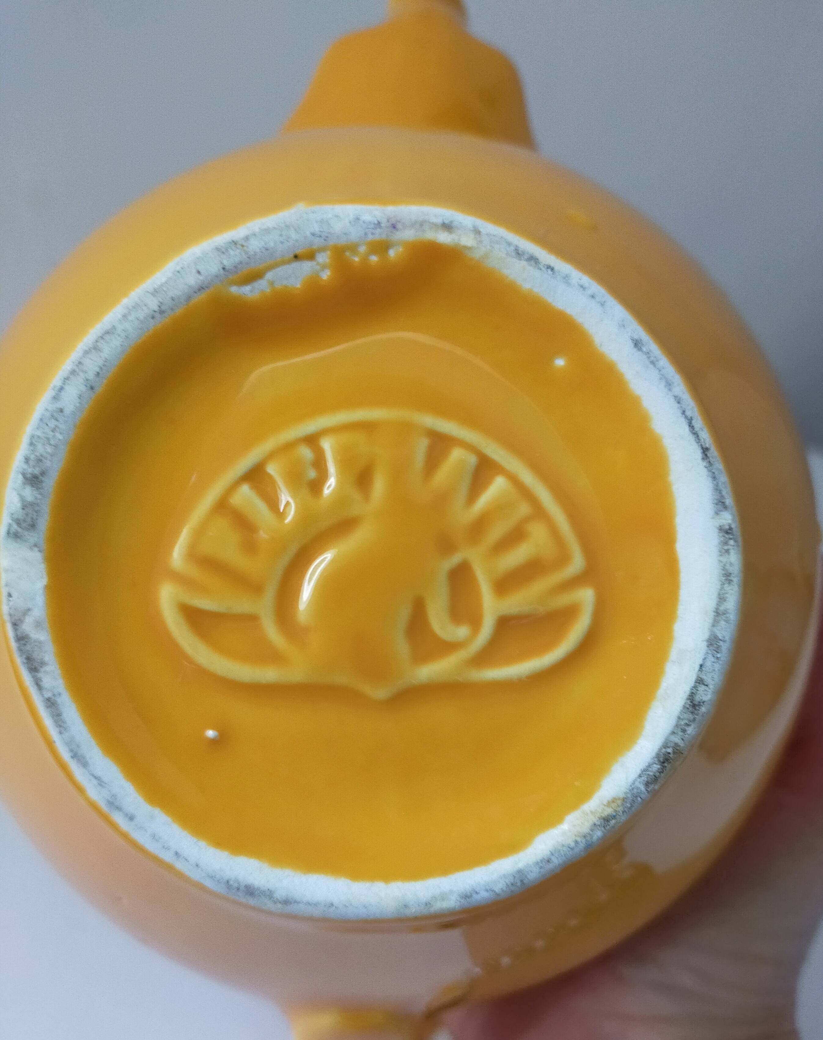 Orange-yellow elephant teapot