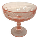 Pink glass bowl on base vintage