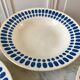 Set of 4 hollow plates Digoin Sarreguemines blue model "Tartan" 40s