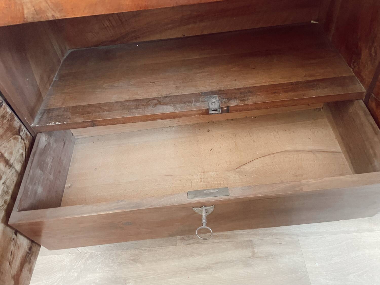 Secrétaire Louis Philippe bois et marbre