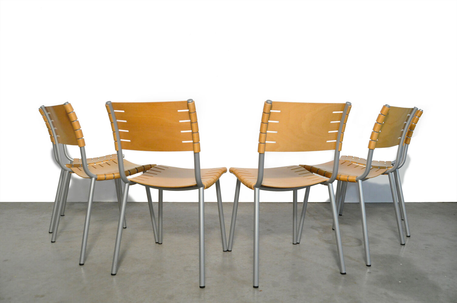 Set of 6 dining chairs by ruud jan kokke for harvink, netherlands 80s/90s