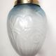 Lámpara "Art Nouveau" de latón y cristal. España, 1930s.
