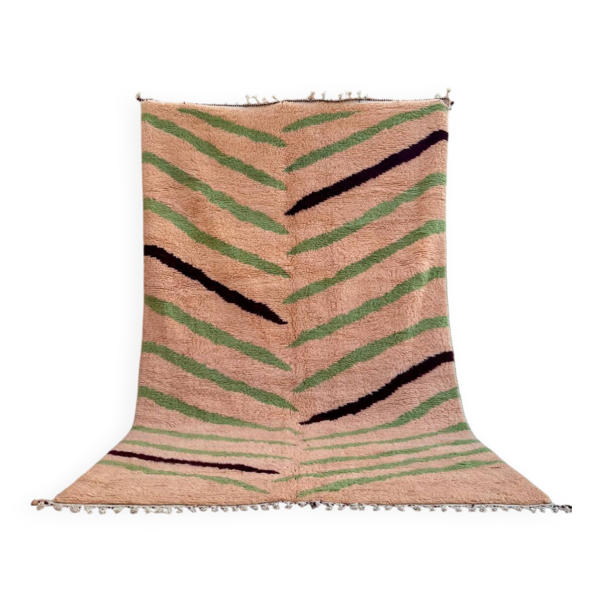 Colourful Berber rug with tiger patterns - 320 x 200 cm